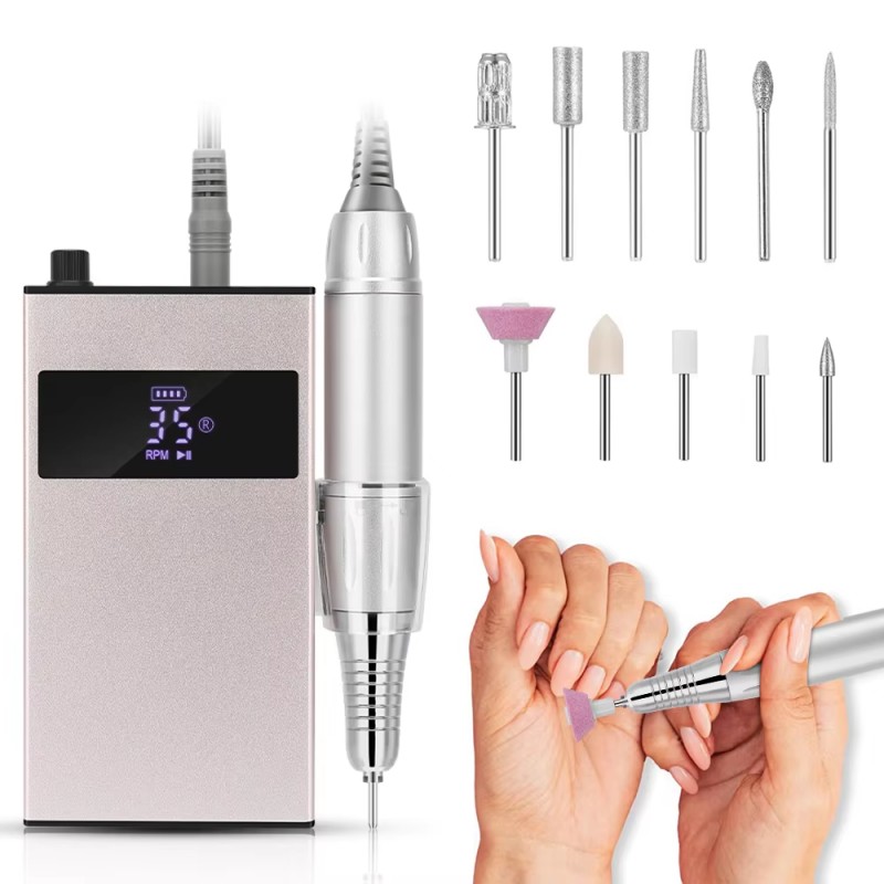Малошумный портативный набор сверл для ногтей