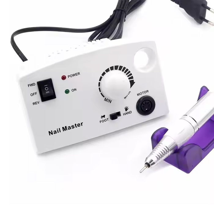 Белая настольная электрическая пилочка для ногтей